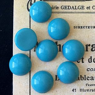 glass cabochon in turquoise for jewelry making