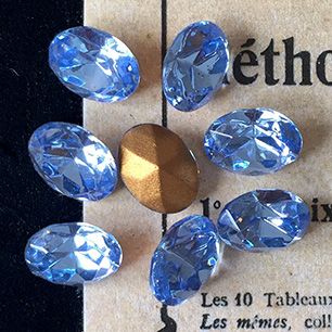 glass rhinestone in blue for jewelry making