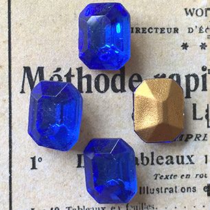 glass rhinestone in blue for jewelry making