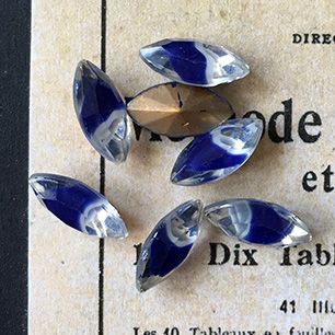 glass rhinestone in blue for jewelry making