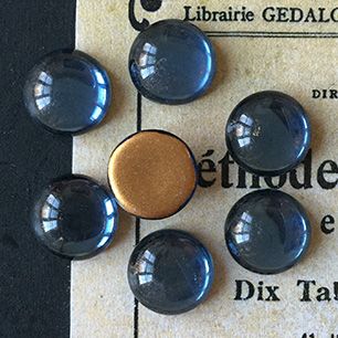 glass cabochon in blue for jewelry making