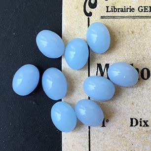 glass cabochon in blue for jewelry making