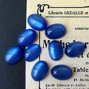glass cabochon in blue for jewelry making