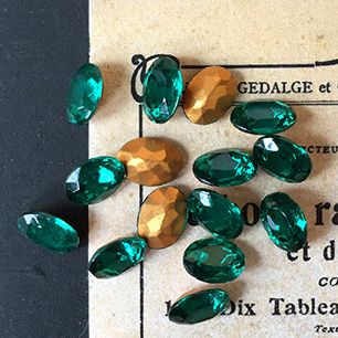 glass rhinestone in green for jewelry making