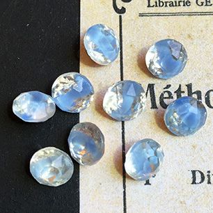 glass rhinestone in blue for jewelry making