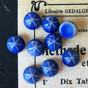 glass cabochon in blue for jewelry making