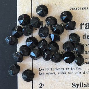 glass rhinestone in black for jewelry making