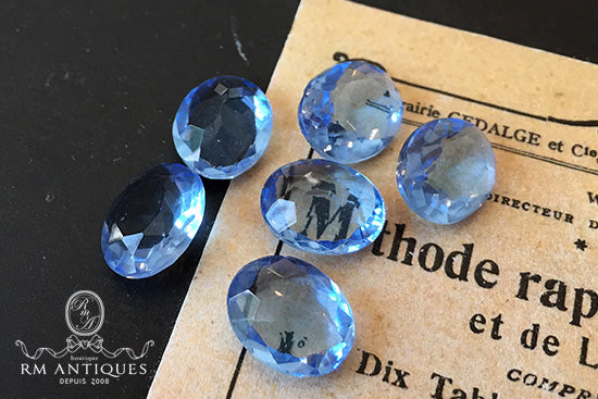 glass rhinestone in blue for jewelry making