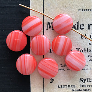 Vintage Czech Glass Red Bead 10mm VP-3835