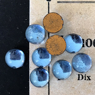 glass cabochon in blue for jewelry making