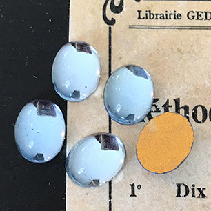 glass cabochon in blue for jewelry making