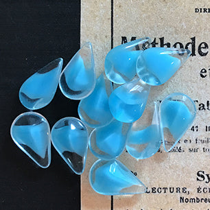 pear-shaped glass rhinestone in blue for jewelry making