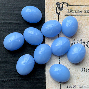 glass cabochon in blue for jewelry making