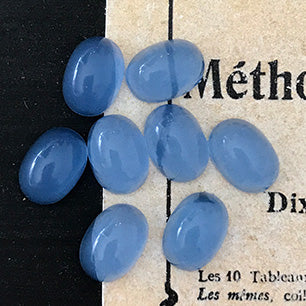 glass cabochon in blue for jewelry making