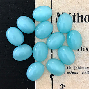 glass cabochon in blue for jewelry making