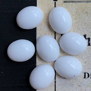 glass cabochon in white for jewelry making