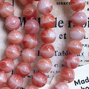 Vintage Czech Glass Red Bead 6mm VP-4502