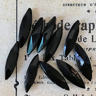 glass rhinestone in black for jewelry making