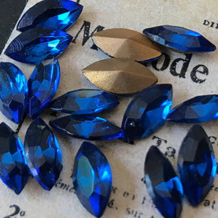 glass rhinestone in blue for jewelry making