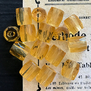 Vintage Czech Glass Topaz Bead 7x6mm VP-4518