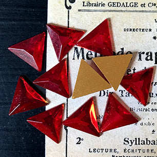 glass cabochon in red for jewelry making