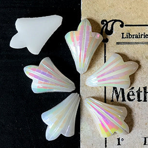 glass cabochon in white for jewelry making