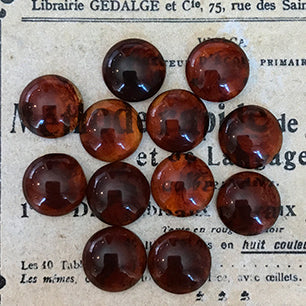 glass cabochon in brown for jewelry making