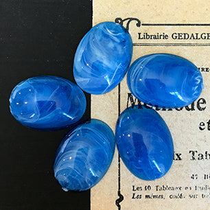 glass cabochon in blue for jewelry making