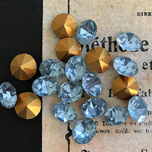 glass rhinestone in blue for jewelry making