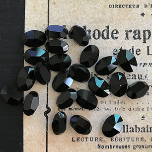 glass rhinestone in black for jewelry making