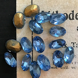 glass rhinestone in blue for jewelry making