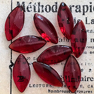 glass rhinestone in red for jewelry making