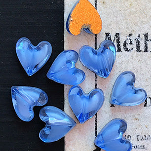 glass cabochon in blue for jewelry making