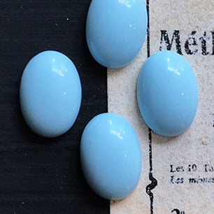 glass cabochon in blue for jewelry making