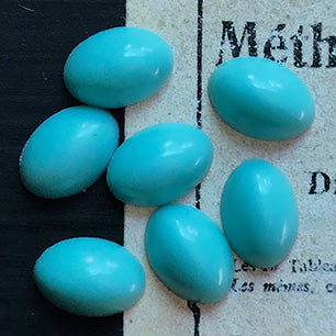 glass cabochon in turquoise for jewelry making