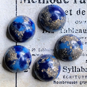 glass cabochon in blue for jewelry making