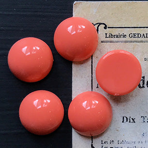 glass cabochon in red for jewelry making