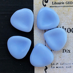 Vintage West German Glass Blue Petal 13.5mm VP-6002