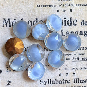 glass rhinestone in blue for jewelry making