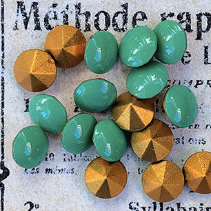 glass rhinestone in green for jewelry making