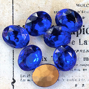 glass rhinestone in blue for jewelry making