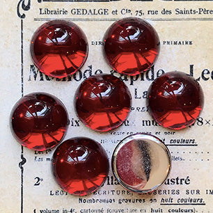 glass cabochon in red for jewelry making