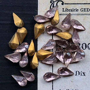 pear-shaped glass rhinestone for jewelry making