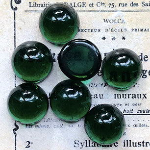 glass cabochon in green for jewelry making
