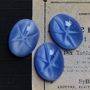 glass cabochon in blue for jewelry making