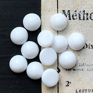 glass cabochon in white for jewelry making