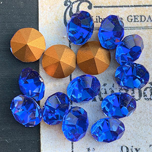 glass rhinestone in blue for jewelry making