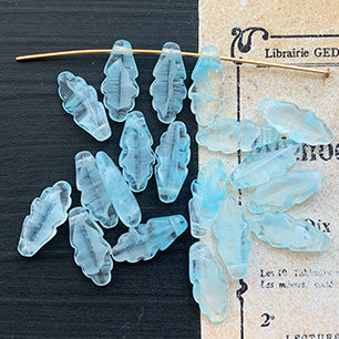 Vintage Czech Glass Blue Bead 13X6mm VP-6952