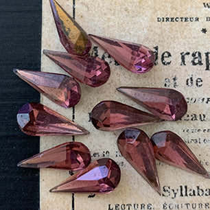 pear-shaped glass rhinestone for jewelry making