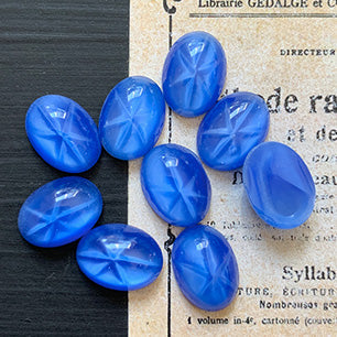 glass cabochon in blue for jewelry making